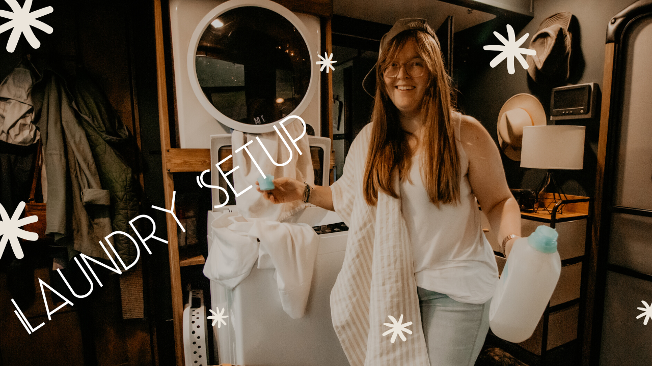 
![Budget Friendly Laundry Set Up in your RV